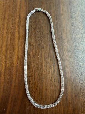 Sterling Silver Mesh Chain Necklace